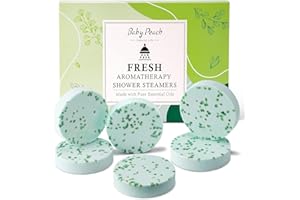 BABYPEACH Shower Steamers Aromatherapy 6 Packs Shower Tablets with Essential Oil, Eucalyptus for Shower Bath Bombs, Birthday Gifts for Women Men, Teen Girl Relaxation Gifts for Home SPA Self Care Stress Relief