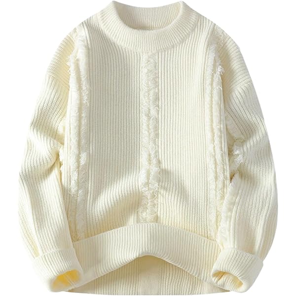 Amazon.com: Cable Knit Sweater for Men Oversized Diamond