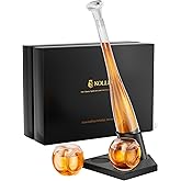 Baseball Gifts for Men, Kollea Whiskey Decanter Sets for Men, 20Oz Baseball Bat Decanter Set with 2 Glasses, Unique Birthday Gift for Dad Him Brother Guys Boyfriend Coach, for Liquor Tequila