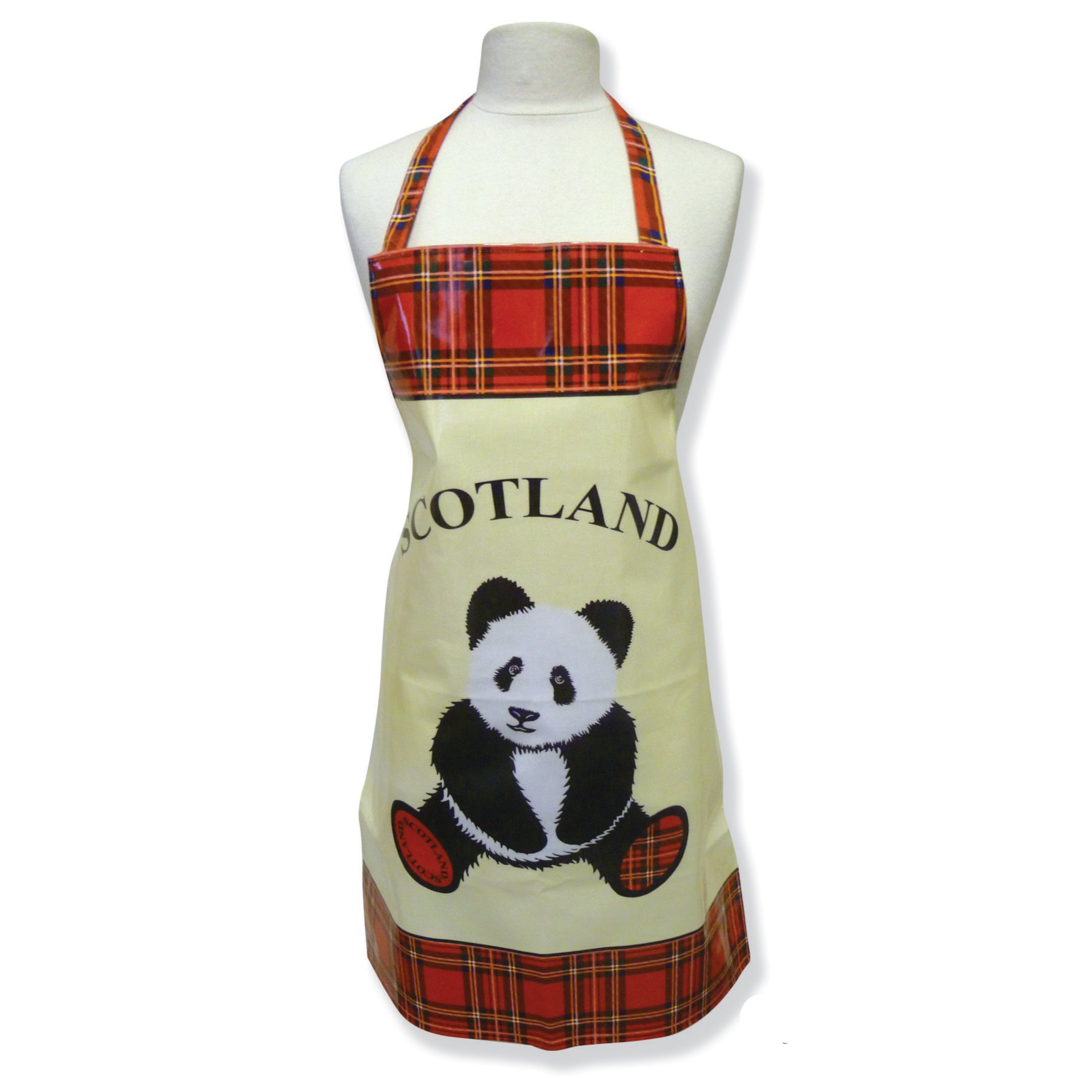 Scott Inness Tartan Panda PVC Apron