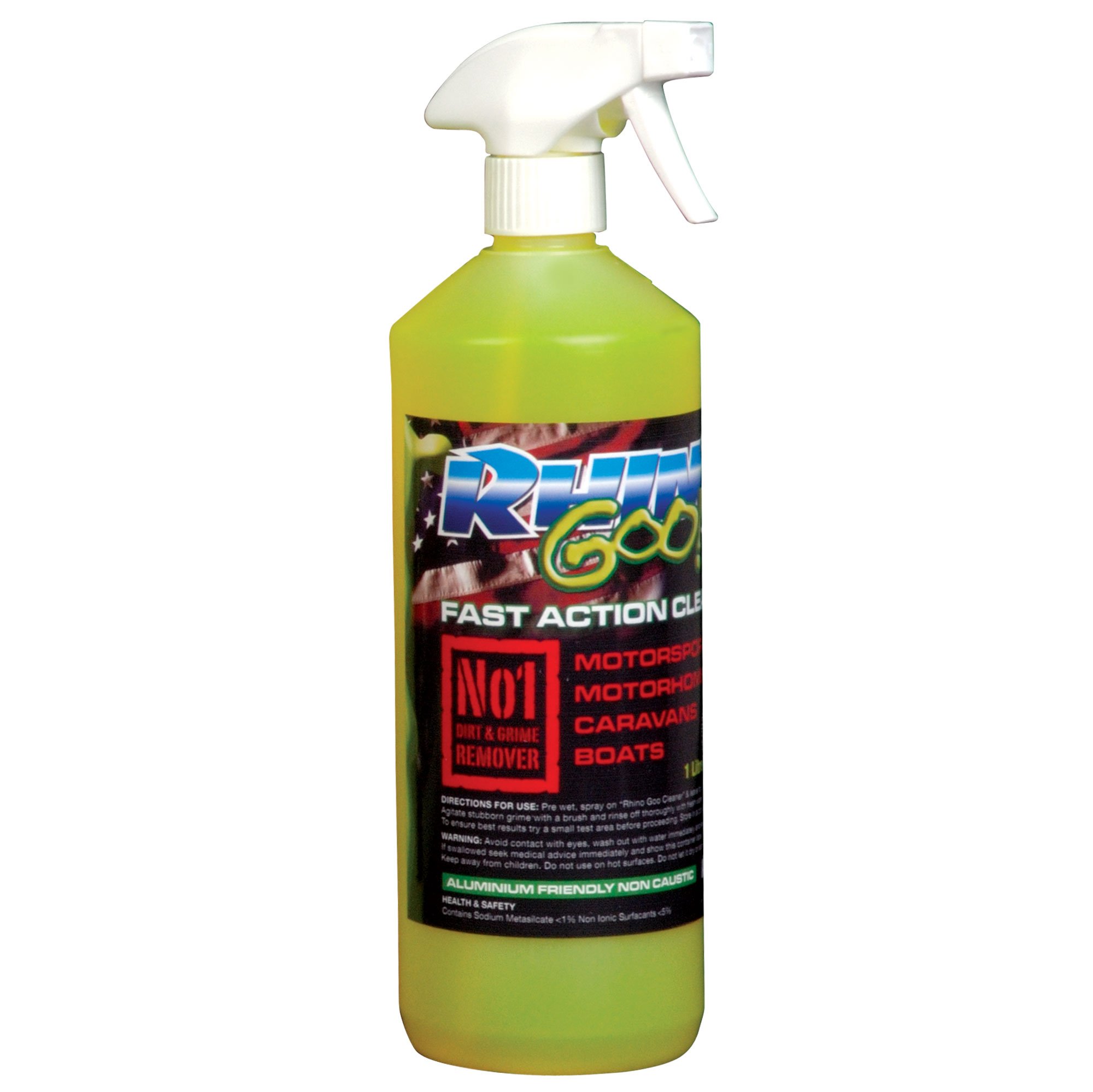Mountain and road, bike and chain cleaner and degreaser for all cycles, motorcycles, dirtbikes, motocross bikes 1L Fast Action Cleaner from Rhino Goo