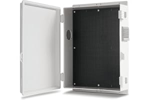 Namunanee Outdoor Electrical Junction Box, ABS Water Resistant Enclosure with Internal Mounting Panel & Hinged Cover, 15.7"H* 11"L* 4.1"W