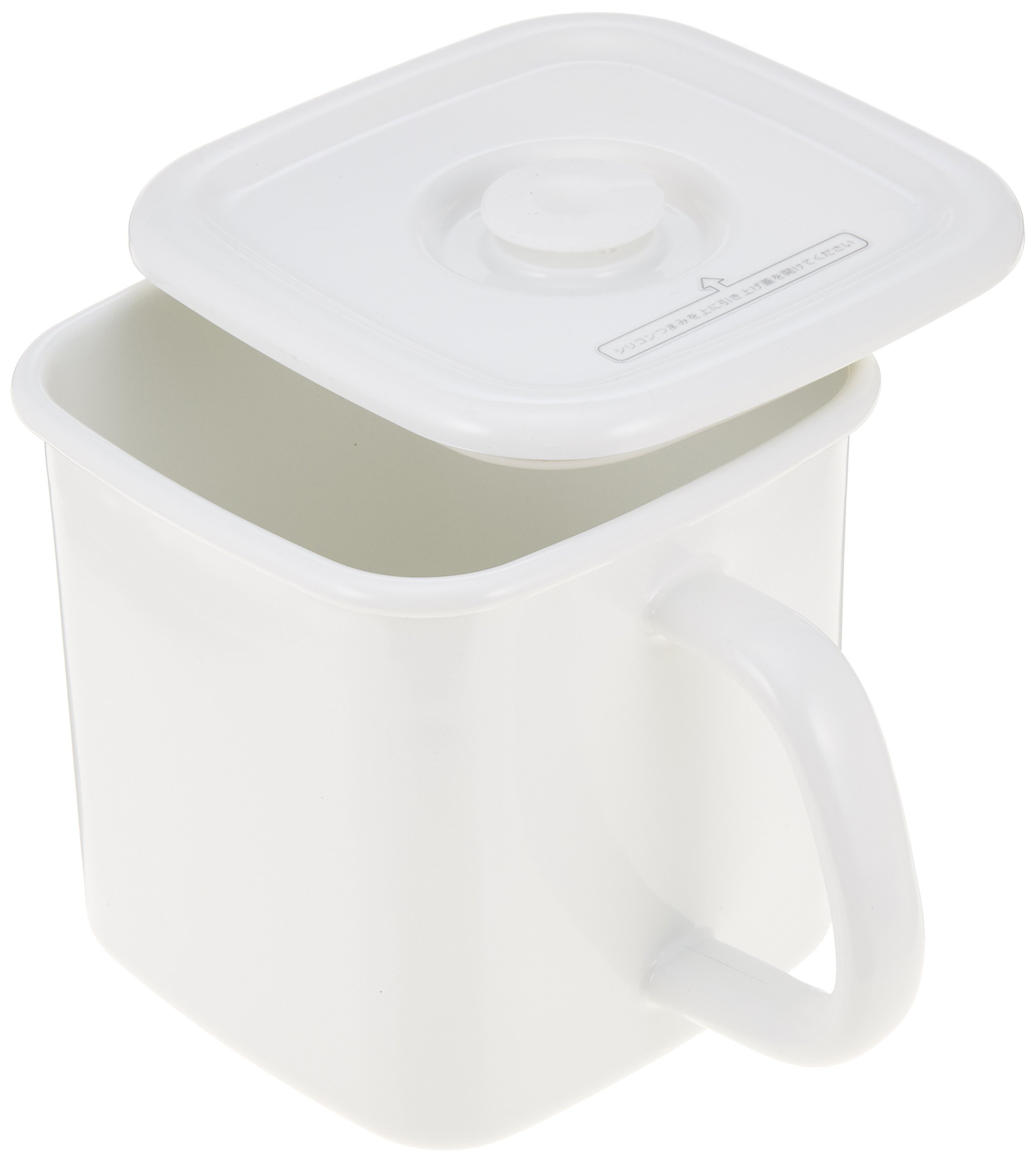 野田琺瑯(Nodahoro) 保存容器 ホーロー 耐熱 持ち手付きストッカー 角型 レクタングル Lサイズ 密閉蓋付 ホワイトシリーズ 日本製 MSM-12K商品画像