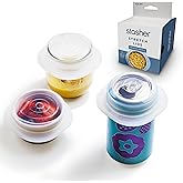 Stasher Premium Reusable Silicone Stretch Lids, Clear, Lids, Airtight Seal, Food Container Covers, BPA Free, Leak-free, Dishwasher Safe, Microwave Safe, Eco-Friendly