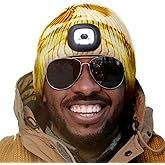 HEAD LIGHTZ® Rechargeable LED Beanie Hat – Hands-Free Lighted Cap for Running, Walking & Camping – As Seen on Oprah’s Favorite Things – Machine Washable, Unisex