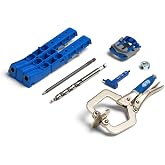 Kreg Pocket-Hole Jig 320 with Classic 2 Inch Face Clamp, KPHJ320-22 | Small, Durable Jig for Tight Spaces, Easily Adjustable Drill Guides, for Materials 1/2" to 1 1/2" Thick