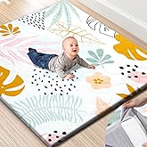 TINYHARBO Premium Foam Baby Play Mat 50x50 – Removable & Machine Washable Cover, Extra Thick Padding Playpen Mat, Non-Slip Crawling Mat, Easy to Clean for Infants, Toddlers & Babies