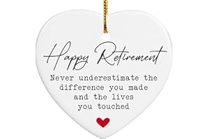 HYPERI Retirement Gifts for Woman, Never Underestimate The Difference You Made and The Lives You Touched Ornament Happy Retirement Appreciation Gift for Retired Women, Teacher, Nurse, Coworker, Friends