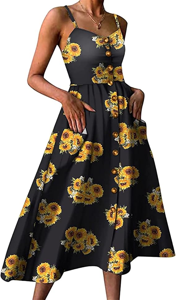 YIISU Prom Dresses Long Hawaiian Dress for Women Summer Dresses for Women Amazon.co.uk Clothing