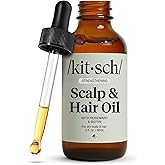Kitsch Rosemary Oil for Hair Growth – Pre-Wash Hair Oil with Castor, Biotin, Jojoba – Hair Care, Adds Shine, Strengthens Root