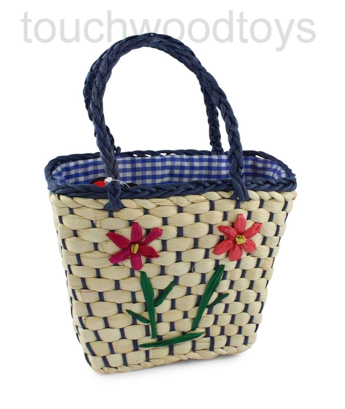 Childrens straw bag basket toy carry case basket for little girls FREE