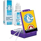 Dr. Piercing Aftercare Swabs Bundle with Keloid Bump Removal Drops - Saline Solution For Piercings - Ear Piercing Cleaner