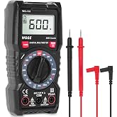 Digital Multimeter, 2000 Counts, CAT III 600V, AC/DC Voltage and DC Current | Double fuses, backlit LCD, data hold, resistance and diode testing