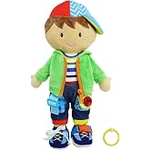 June Garden 15" Terry Montessori Learn-to-Dress Plush Doll | 7 hands-on fasteners build fine motor skills and dressing confidence; portable Montessori play for ages 18 months+