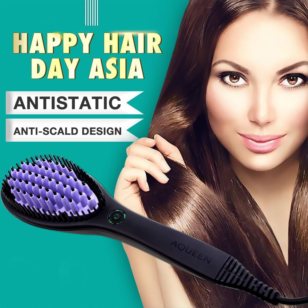 2017 Most Popular Gift Allwithone Ceramic Hair Heating Straightening Brush