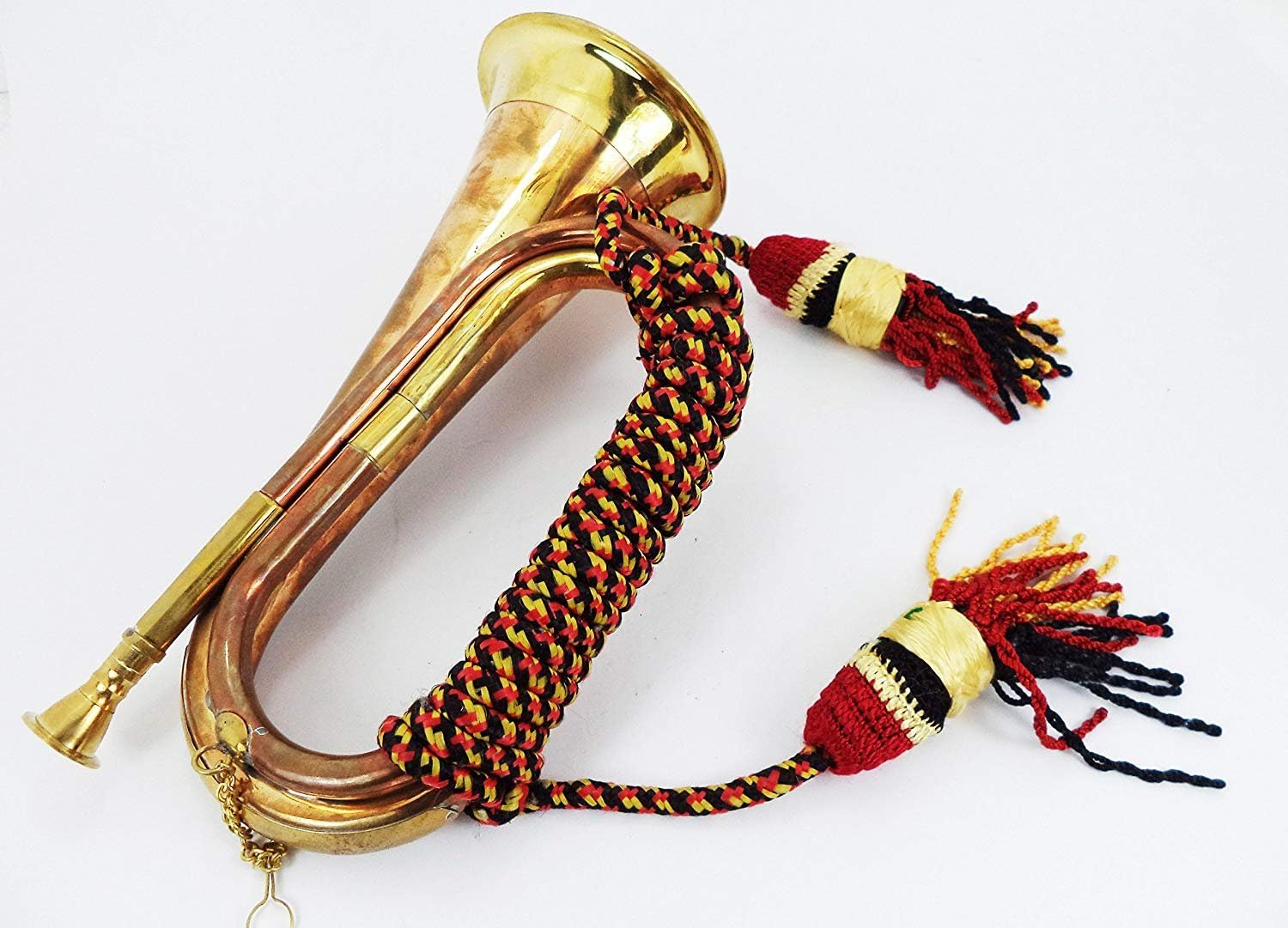 AnNafi Solid Brass And Copper Blowing Bugle| US Military Signal Horn Cavalry Horn| Musical Instrument Classic Style Boy Scout Retro Horn: Musical Instruments