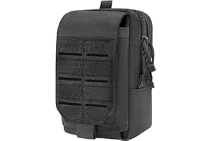 WICKTICK Tactical EDC Pouch, Molle Utility Pouch Gadget Organizer Holder Bag Phone Holster Waist Pack Admin Pouch Tool Pocket for Outdoor Activities, Attached to Backpack/Vest/Belt