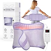 Heating Pad for Period Cramps, Upgraded Wrap Heating Pad for Back Pain Relief, Large 12''x 24''Heat Pad +26" Belt Adjustable 4 Timer 6 Heat Level Auto Shut Off, Christmas Birthday Gifts for Women Mom
