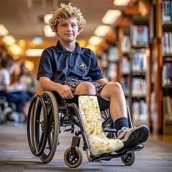 LedBack Butterfly Kids Leg Cast Cover Sock Yellow