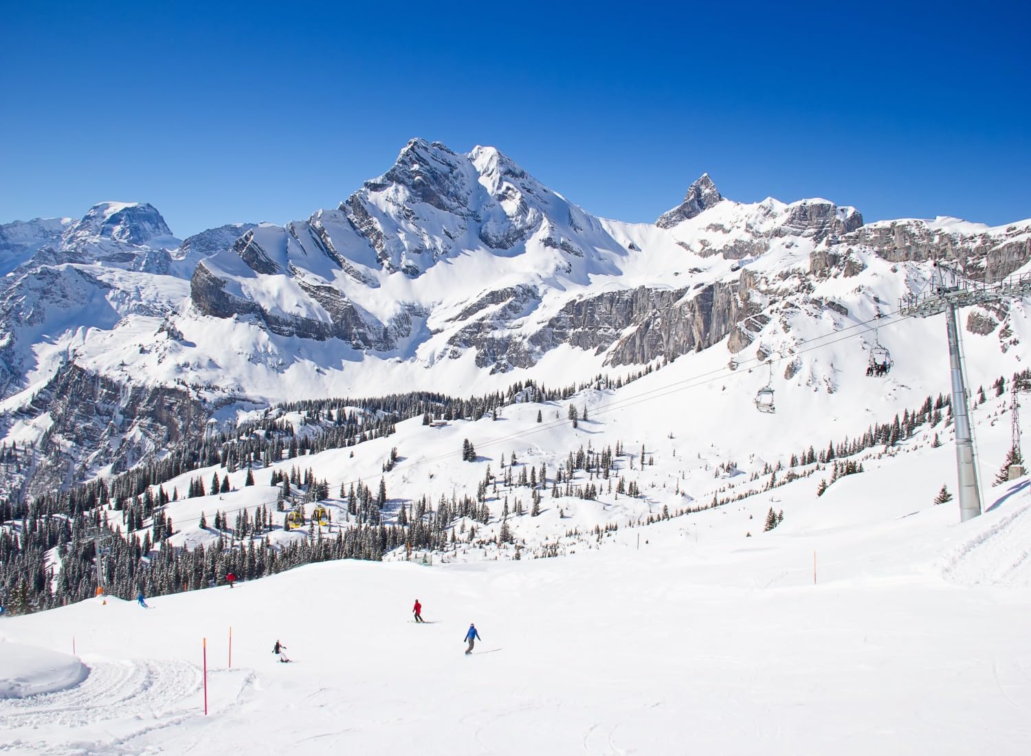 Photo 1 of Fmarui 7x5ft Winter Snow Ski Resort Backdrop, Alps Mountain Nature Landscape Background for Holiday Travel, Ski Sport Birthday Party Decor, Adult & Kids Portrait Photoshoot Props