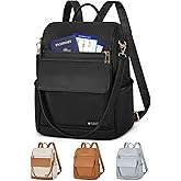NUBILY Backpack Purse for Women Leather Anti-Theft Mini Backpack Fashion Designer Handbag Convertible Travel Bag Ladies Shoulder Bags, Black