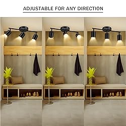 BoostArea LED 3 Light Track Lighting Kit, Black 3