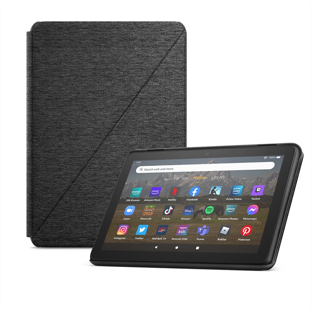 Amazon Fire HD 8 Tablet Cover (Only compatible with 12th generation tablet), Black