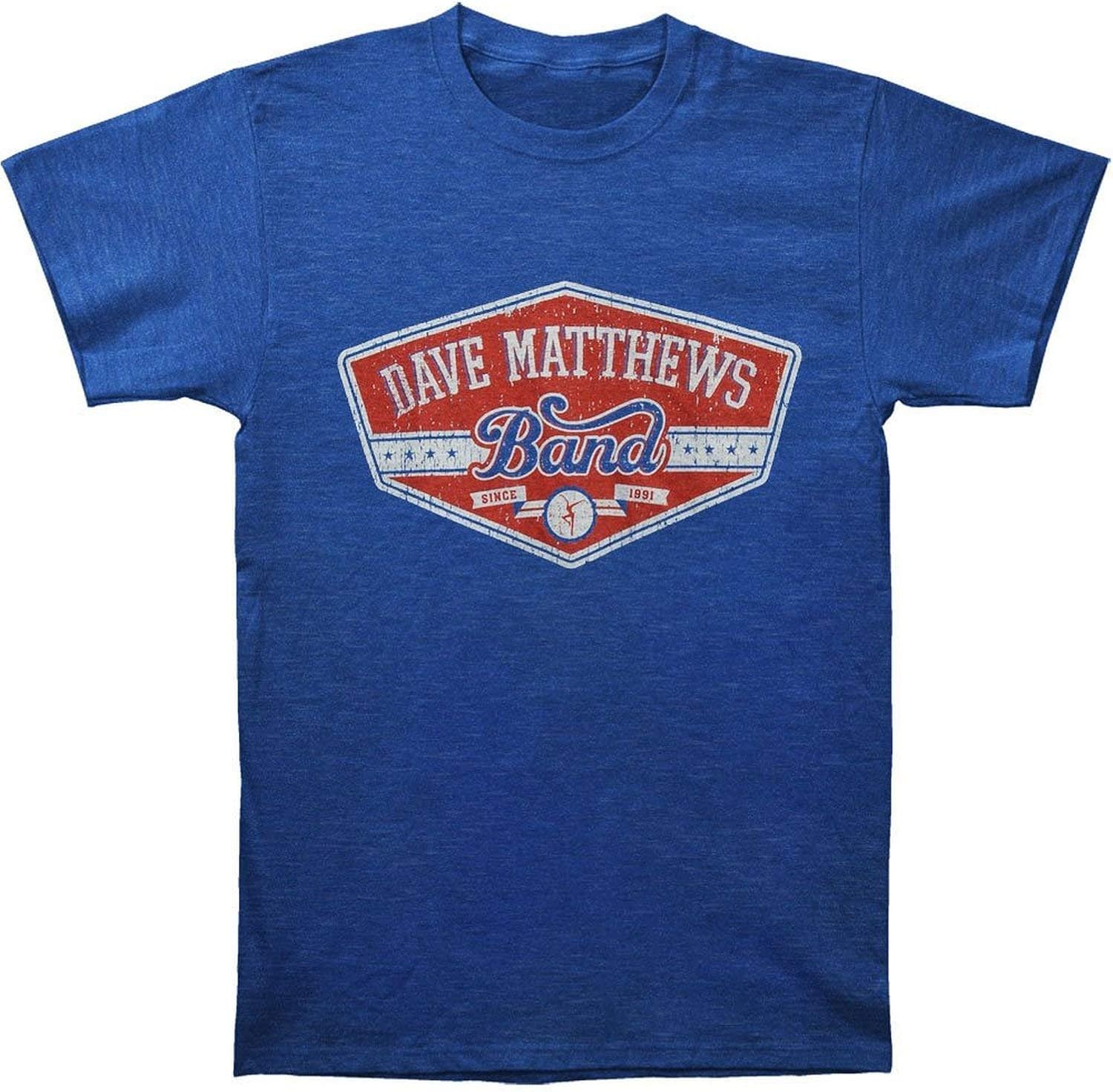Dave Matthews Band East Side Slim Fit Men's TShirt Blue Amazon.co.uk