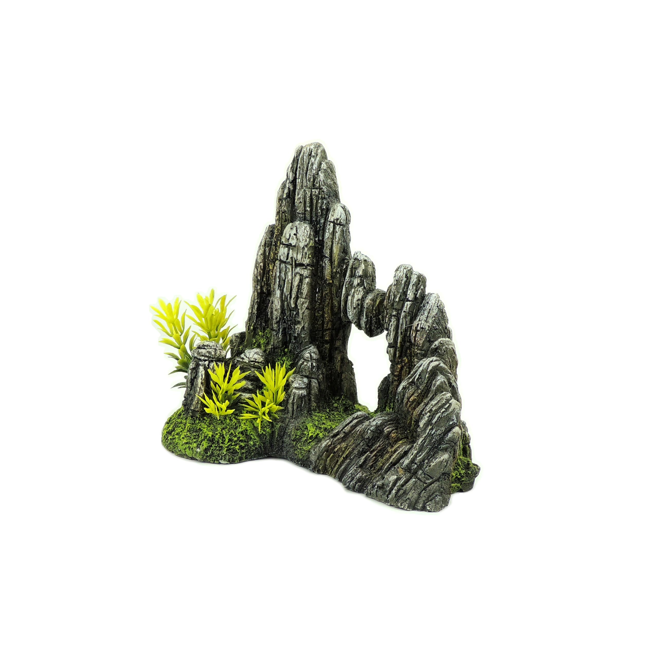 CLASSIC Rock Formation with plants180x117x176mm