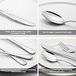 60 Piece Silverware Set for 12, Stainless Steel