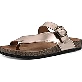 WHITE MOUNTAIN Carly Signature Comfort-Molded Footbed Sandal, Rosegold/Leather, 5 M