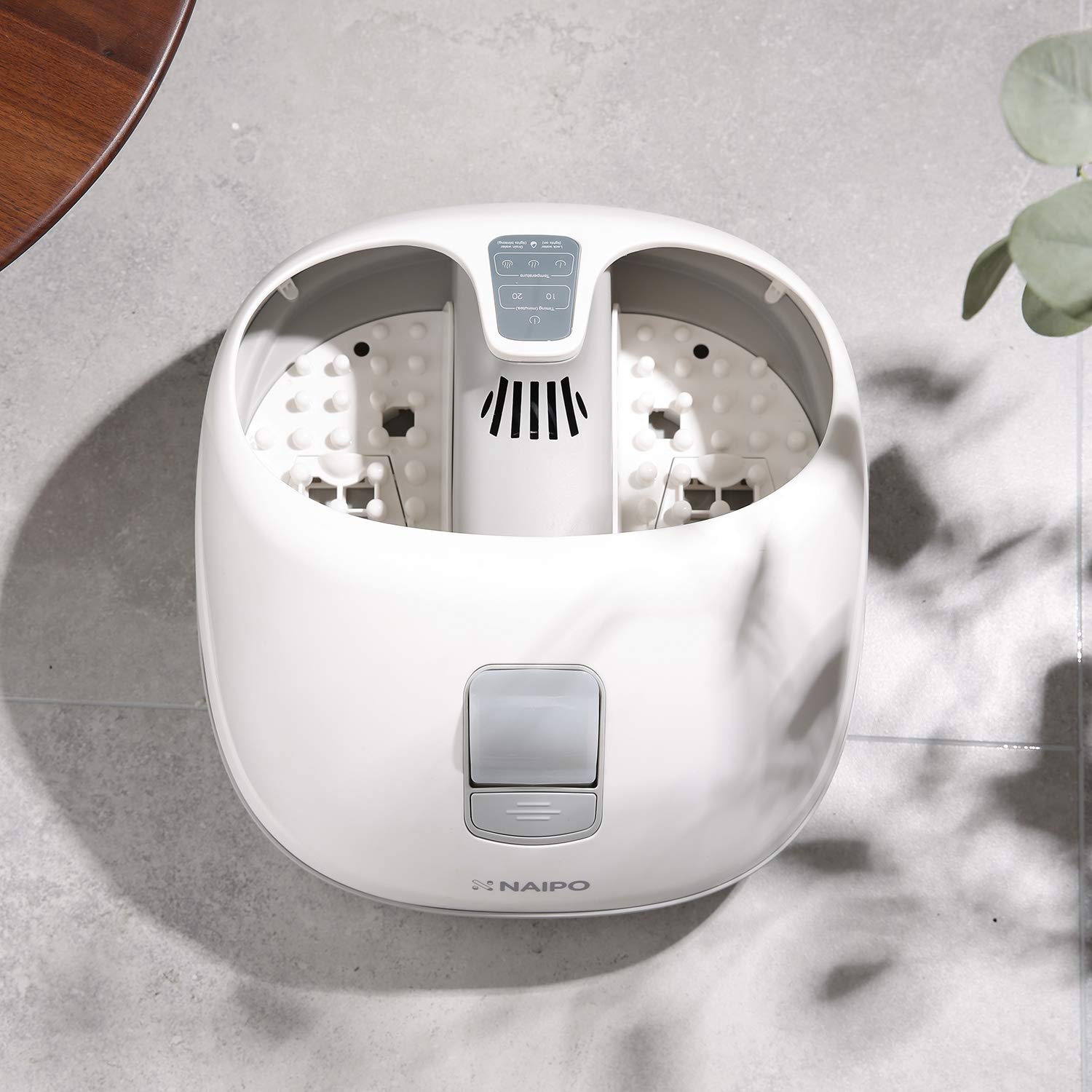 Steam Foot Bath/Spa Massager Foot Sauna Tub with 3 Heat Levels and 2 Adjustable Timers, No Water Pouring, 4 Pedicure Massage Rollers and Imitated Pebble Pedal Detachable, New Method for Stress Relief: Beauty