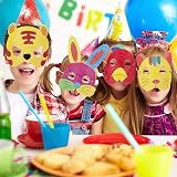 Heveer 24 Pack Animal Cardboard Colour-In Masks Kids DIY Graffiti Art Craft view 3