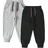 Bumeex Baby and Toddler Boys' 2-Pack Pull on French Terry Pants 1-7Y