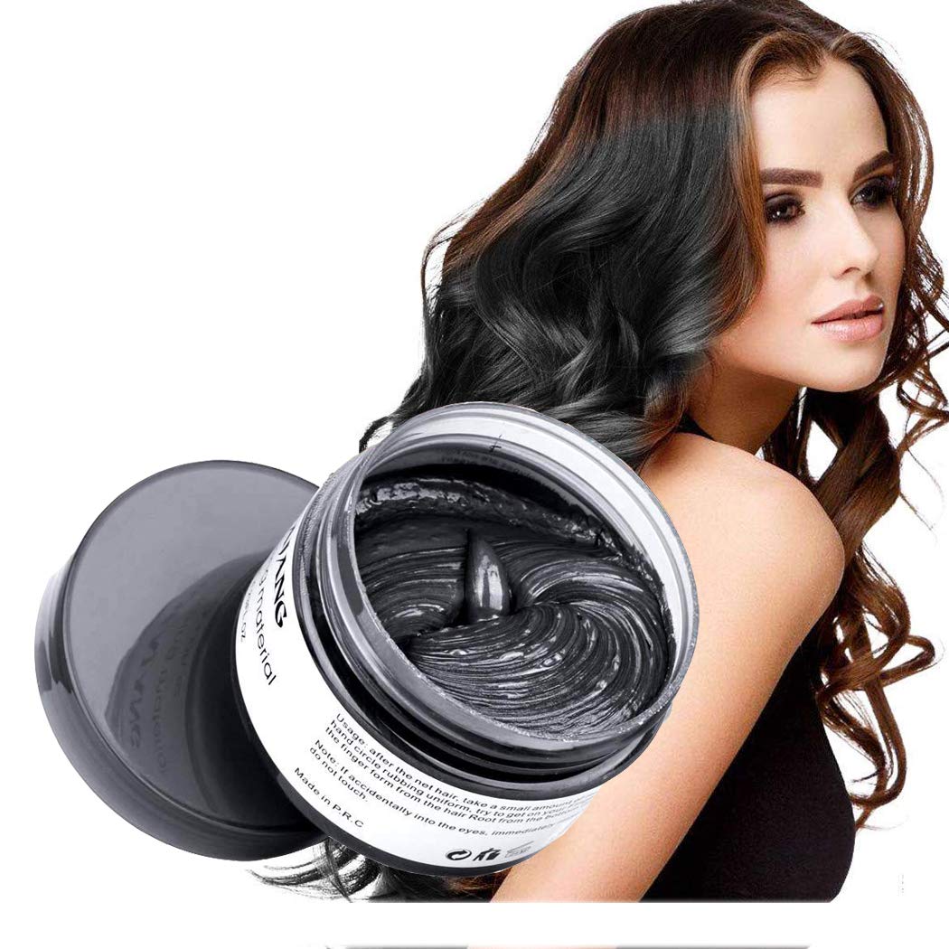 OCHILIMA Black Hair Dye Mud, Natural Ingredients Washable Hair Styling Cream for Men Women Coloring 120g /4.23 Oz โ image 1