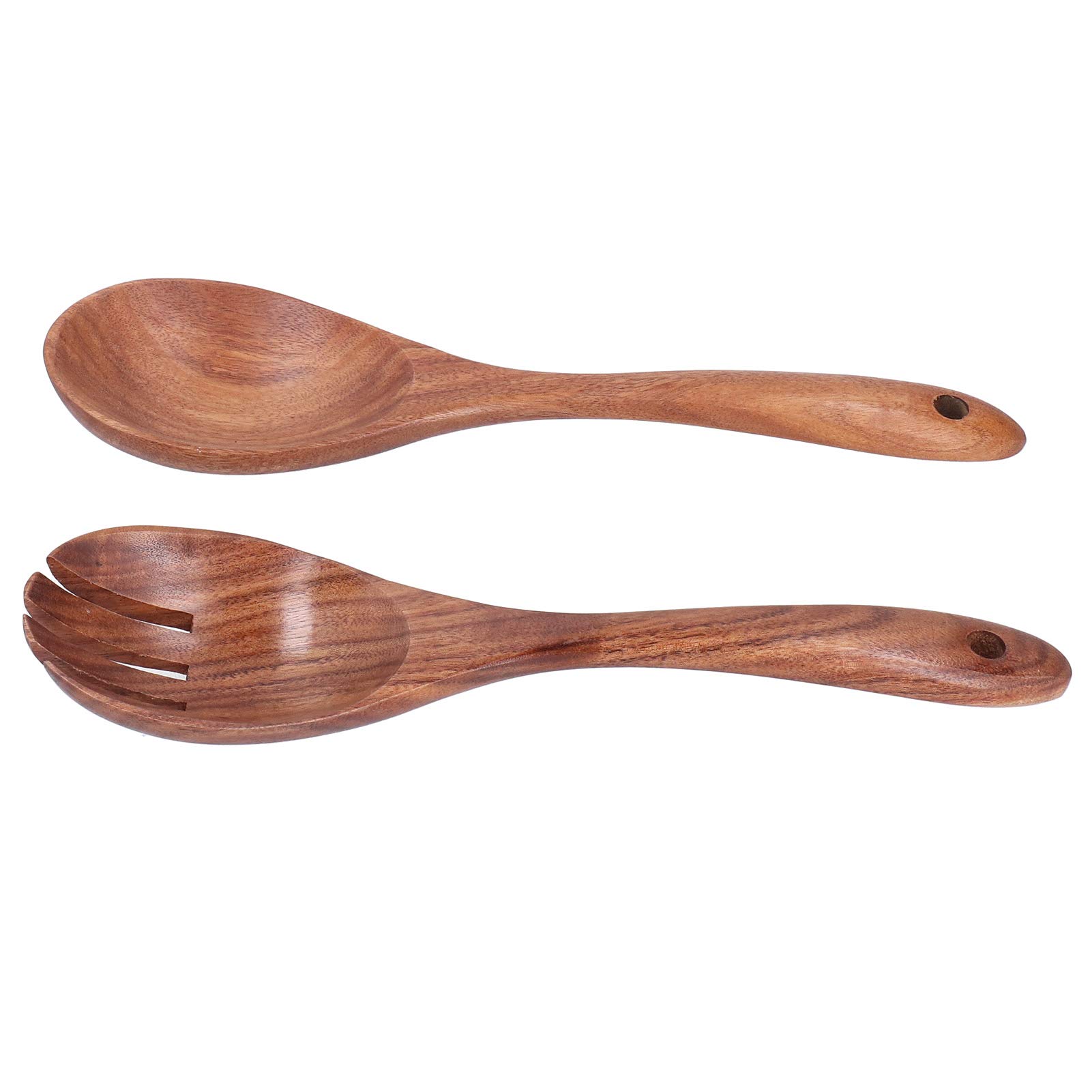 April Gift Salad Servers, Acacia Wood Spoon, Natural Exquisite for Restaurant Home