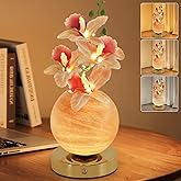 Flower Table Lamp, 3 Colors Orchid Night Light, Cordless Touch Dimming Artificial Flower with Vase Lamp, LED Desktop Decorative Landscape Lights for Festival Party Home Decor (Champagne Orchid)
