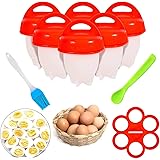 No.1 Hard Boiled Silicone Egg Cooker Without the Shell as seen on TV, Non Stick Egg Poacher with Holder