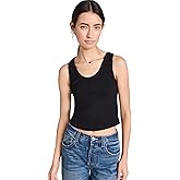 perfectwhitetee Women's Blondie Structured Rib Bra Friendly Tank