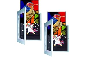BigKing Child Artwork Frame, 2pcs 13.8 * 10.4 '' Kids Picture Store and Display Art Frame for Kids, Front Opening Elastic Str