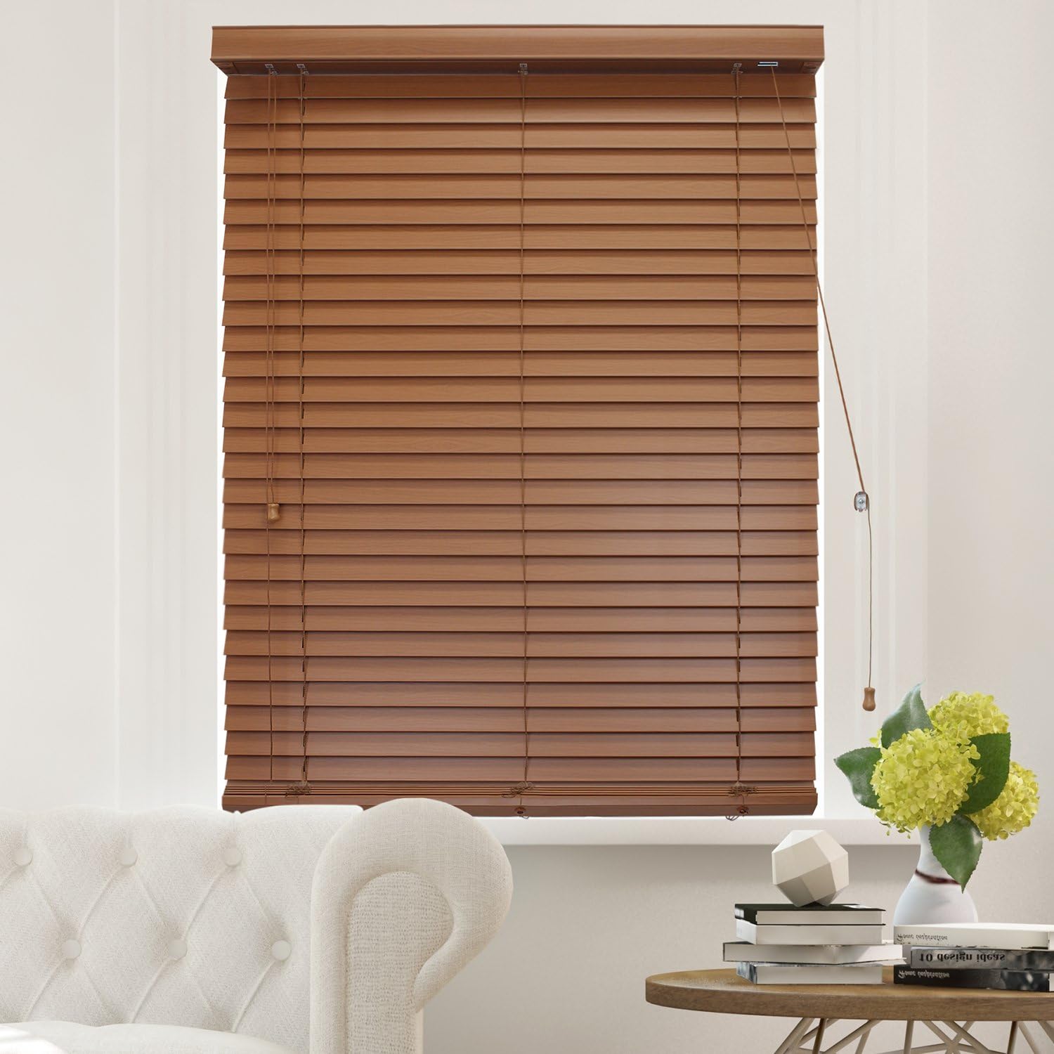 Amazon.com: Chicology Faux Wood Blinds / window horizontal 2-inch