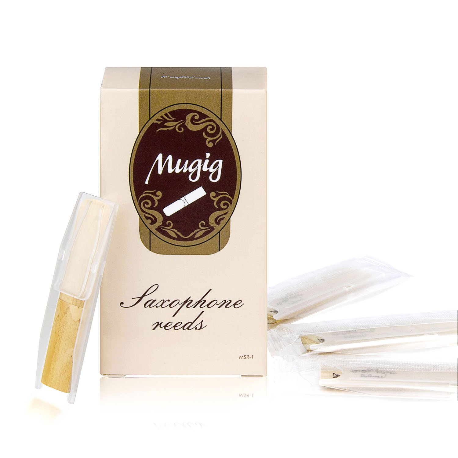 Mugig Alto Sax Reeds Traditional Strength 2.5, 10/pack with Individual Package