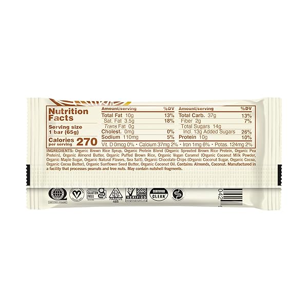 GOMACRO MACROBAR, SALTED CARAMEL & CHOCOLATE CHIPS, 2.3 OUNCE