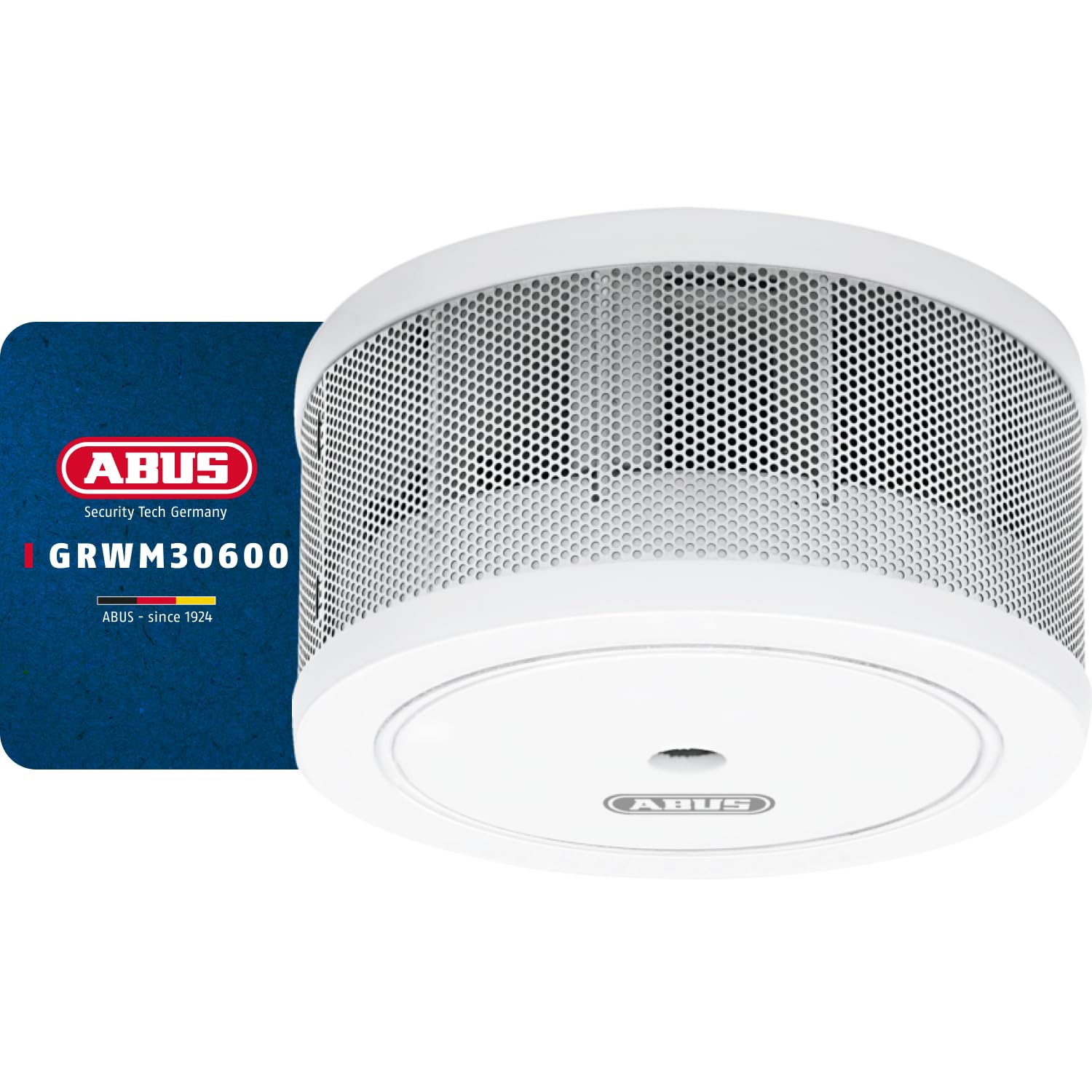 ABUS mini smoke detector GRWM30600 with 10-year battery - Q-Label & DIN EN14604 certified - 85 dB alarm - for living rooms, caravans & motorhomes - White
