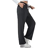 LUXEBOLD Womens Wide Leg Pants Yoga Sweatpants High Waisted Lounge Pajamas Pants Drawstring Loose Pants with Pockets