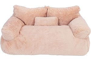 Pet Sofa Bed, Cat Couch for Pets, Fuzzy Cats Sofa with Removable Washable Cover, Warm Soft Comfortable Removable Washable Ant