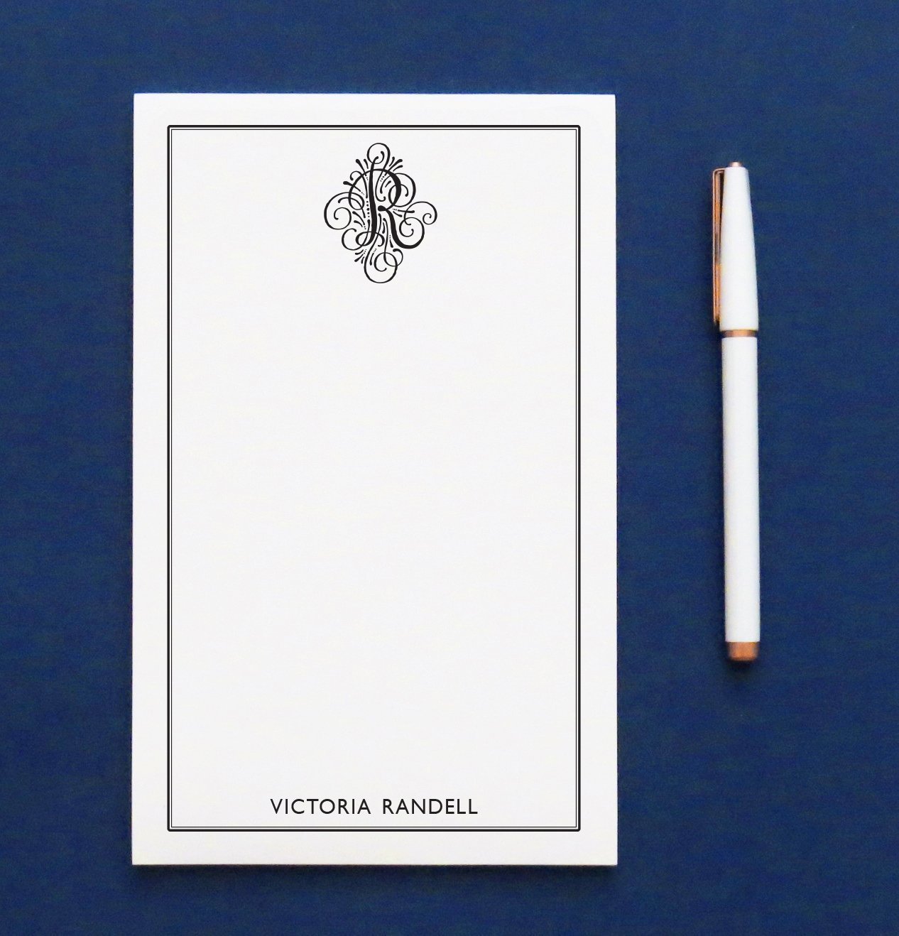 Monogrammed notepad for Men, Personalized monogrammed