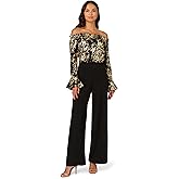 Adrianna Papell womens Lace and Crepe Jumpsuit