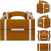 AnapoliZ Football Party Treat Boxes | Team Favor Box with Handle (24 Pcs Set) | Football Party Supplies | Sports Theme Birthday Goody Boxes