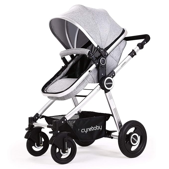 Amazon Com Baby Stroller Bassinet Pram Carriage Stroller Cynebaby All Terrain Vista City Select Pushchair Stroller Compact Convertible Luxury Strollers Add Foot Cover Fresh Grey Baby